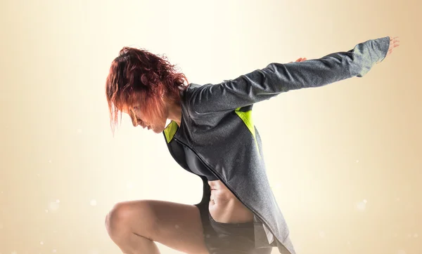 Vrouw dansende Streetdance — Stockfoto