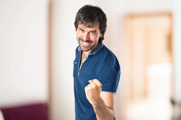 Lucky Man sobre fondo blanco aislado — Foto de Stock