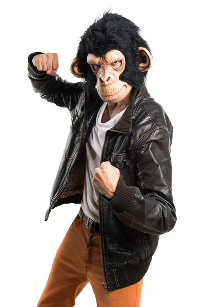 Monkey man die geeft een punch — Stockfoto