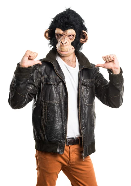 Monkey man stolt över sig själv — Stockfoto