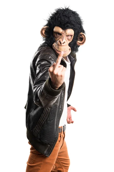 Πίθηκος άνδρας κέρατο χειρονομία — Φωτογραφία Αρχείου