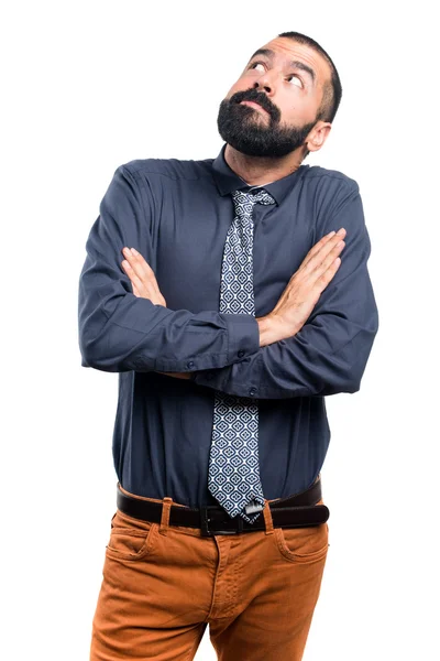 Hombre sobre fondo blanco aislado — Foto de Stock