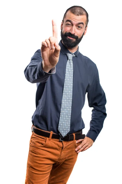 Homem sobre fundo branco isolado — Fotografia de Stock