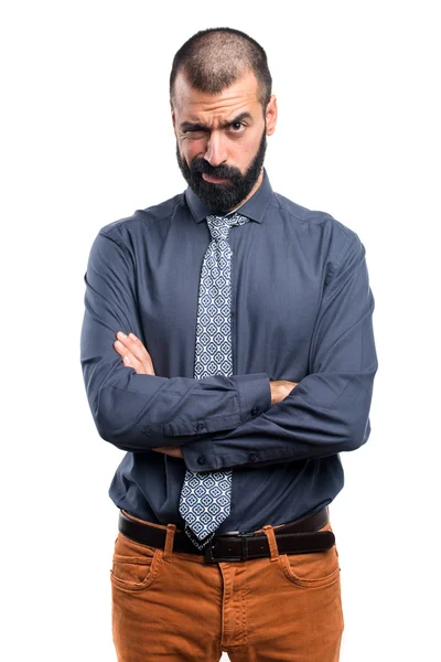 Homem sobre fundo branco isolado — Fotografia de Stock