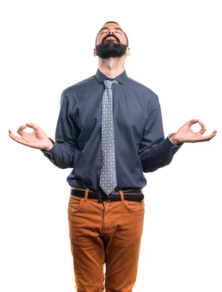 Man in zen position — Stock Photo, Image