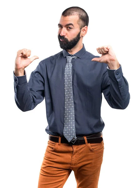 Hombre sobre fondo blanco aislado — Foto de Stock