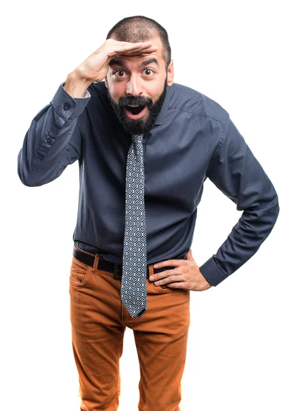 Homem sobre fundo branco isolado — Fotografia de Stock