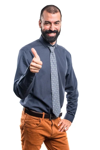 Homem com o polegar para cima — Fotografia de Stock