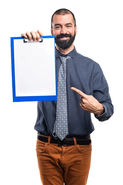 Homem sobre fundo branco isolado — Fotografia de Stock