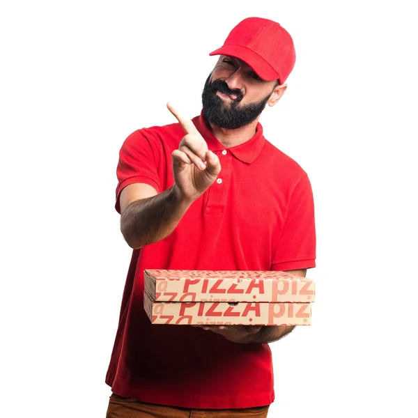 Pizzabote macht keine Geste — Stockfoto
