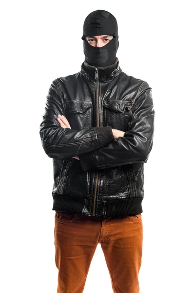 Robber with his arms crossed — Stock Photo, Image