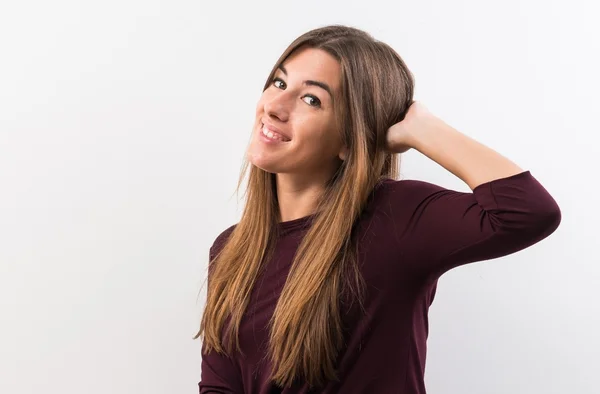 Pretty girl in studio — Stock Photo, Image