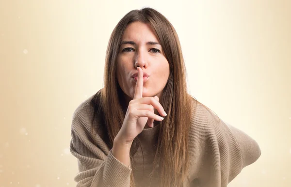 Pretty brunette woman in studio — Stock Photo, Image