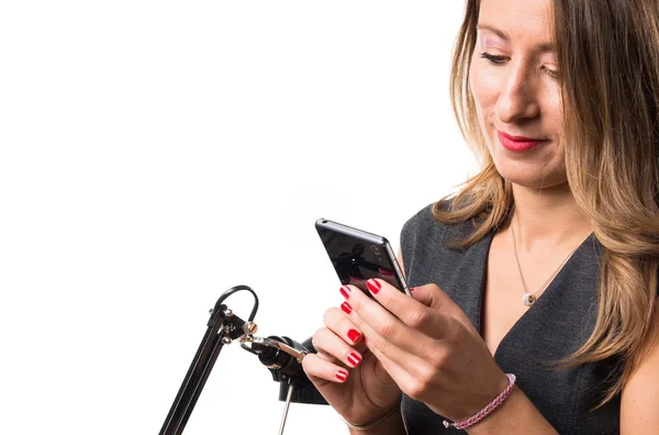 Woman working in her office — Stock Photo, Image