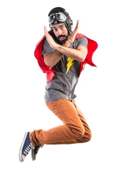 Superheld doen geen gebaar — Stockfoto