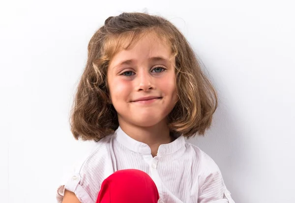 Girl sitting on the floor — Stock Photo, Image