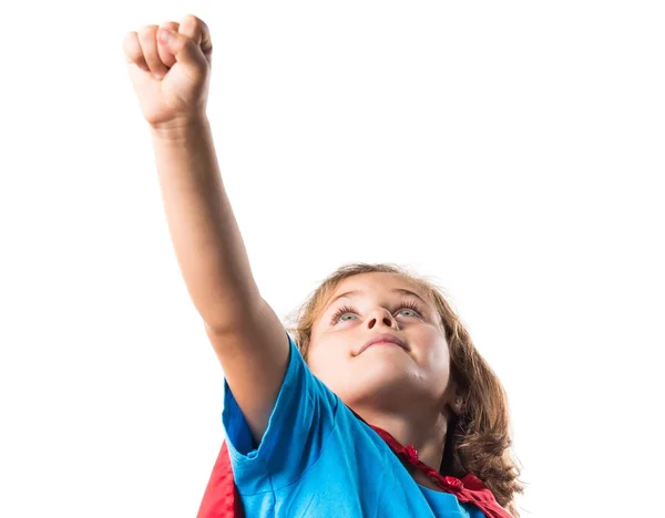 Dziecko ubrane jak superbohatera — Zdjęcie stockowe
