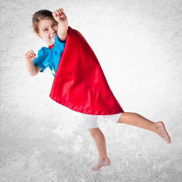 孩子穿得像超级英雄 — 图库照片