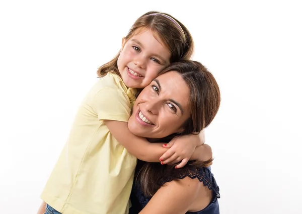 Mother and daughter in studio — Stock Photo, Image