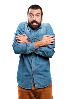 İnsanlar izole beyaz arka plan üzerinde