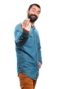 İnsanlar izole beyaz arka plan üzerinde