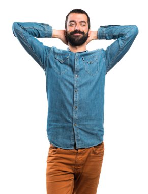 İnsanlar izole beyaz arka plan üzerinde