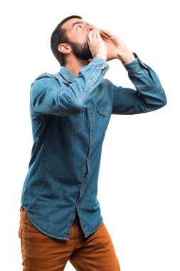 İnsanlar izole beyaz arka plan üzerinde