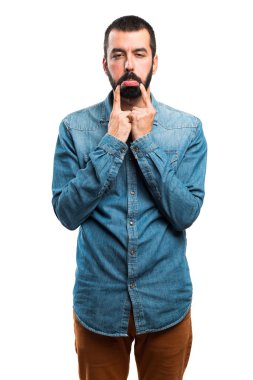 İnsanlar izole beyaz arka plan üzerinde