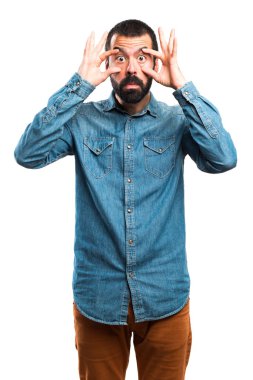 İnsanlar izole beyaz arka plan üzerinde