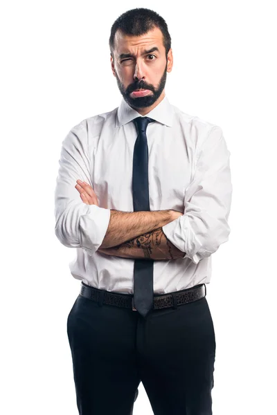 Hombre sobre fondo aislado — Foto de Stock