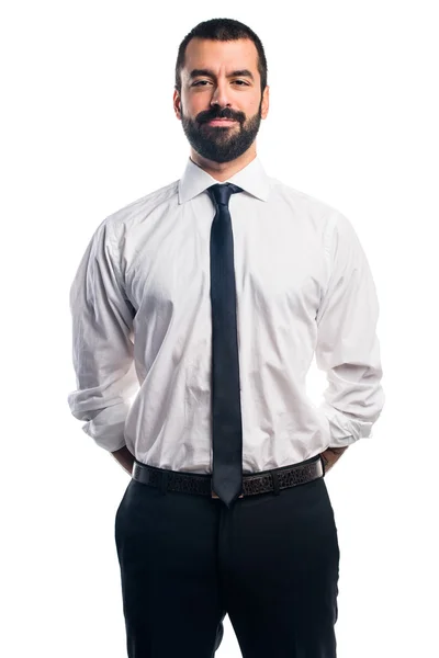 Businessman over white background — Stock Photo, Image