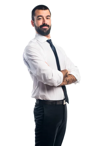 Businessman with his arms crossed — Stock Photo, Image