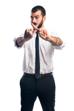 İşadamı yok jest yapıyor