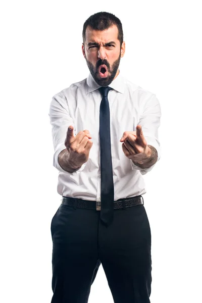 Hombre sobre fondo aislado — Foto de Stock