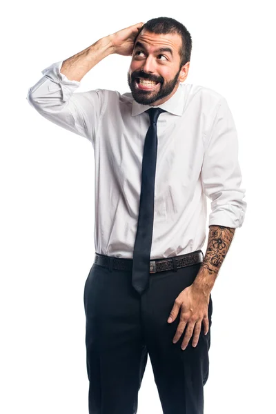 Man over isolated background — Stock Photo, Image