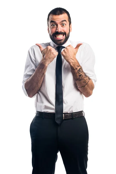 Businessman with thumb up — Stock Photo, Image