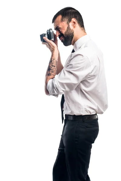 Man over isolated background — Stock Photo, Image