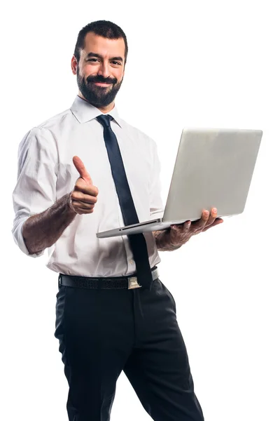 Hombre sobre fondo aislado — Foto de Stock