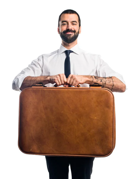 Businessman holding a briefcase — Stock Photo, Image