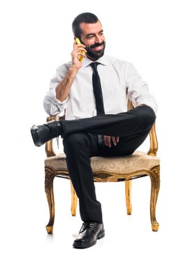 işadamı için telefon konuşma