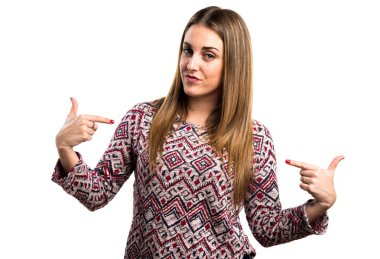 Kadın izole beyaz arka plan üzerinde