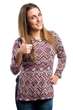 Kadın izole beyaz arka plan üzerinde