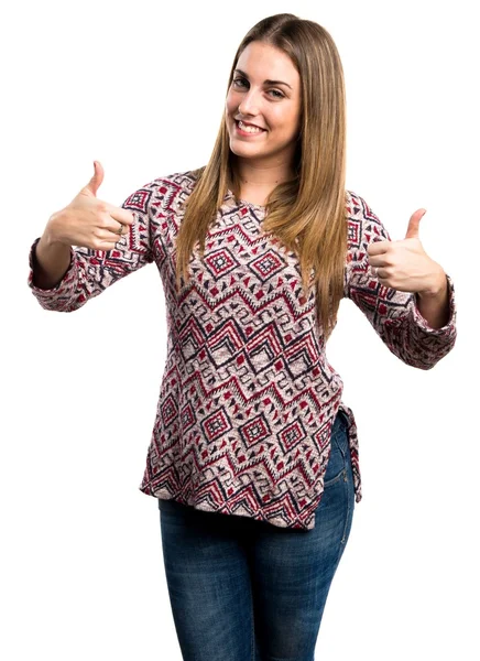 Mujer sobre fondo blanco aislado —  Fotos de Stock