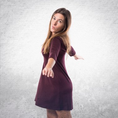 Kadın izole beyaz arka plan üzerinde