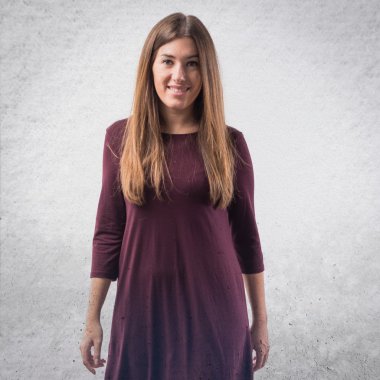 Kadın izole beyaz arka plan üzerinde