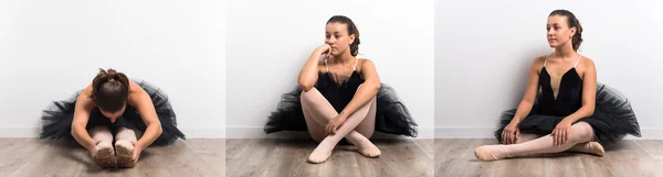 Dançarina bailarina adolescente no estúdio — Fotografia de Stock