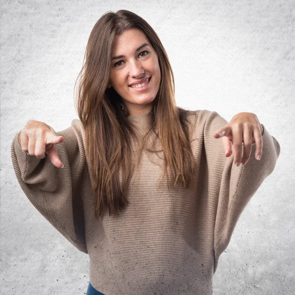 Menina sobre fundo branco isolado — Fotografia de Stock