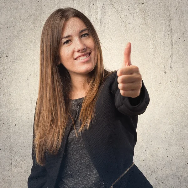 Meisje over geïsoleerde witte achtergrond — Stockfoto