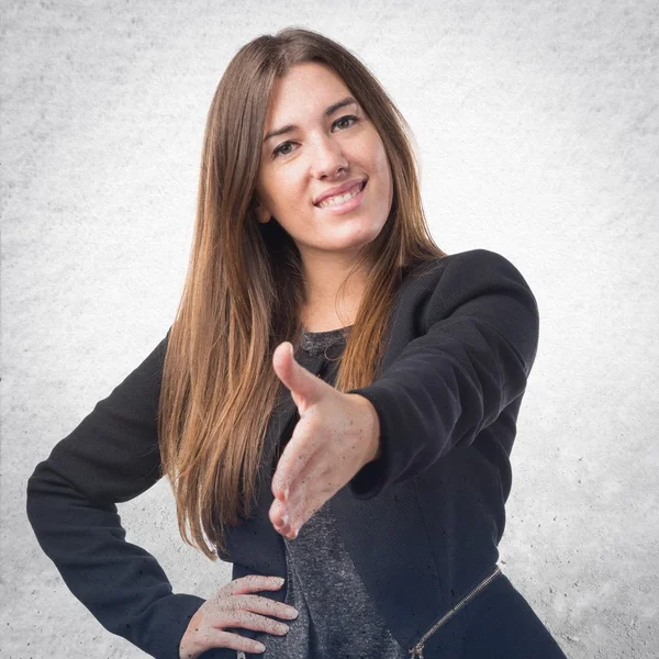 Girl making a deal — Stock Photo, Image