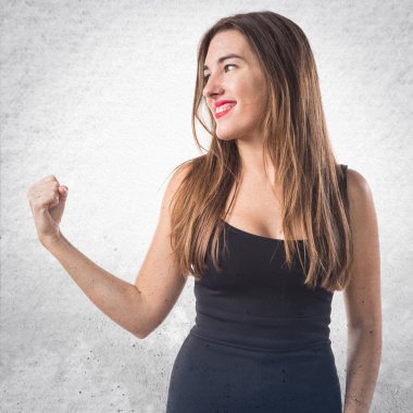 Kız izole beyaz arka plan üzerinde